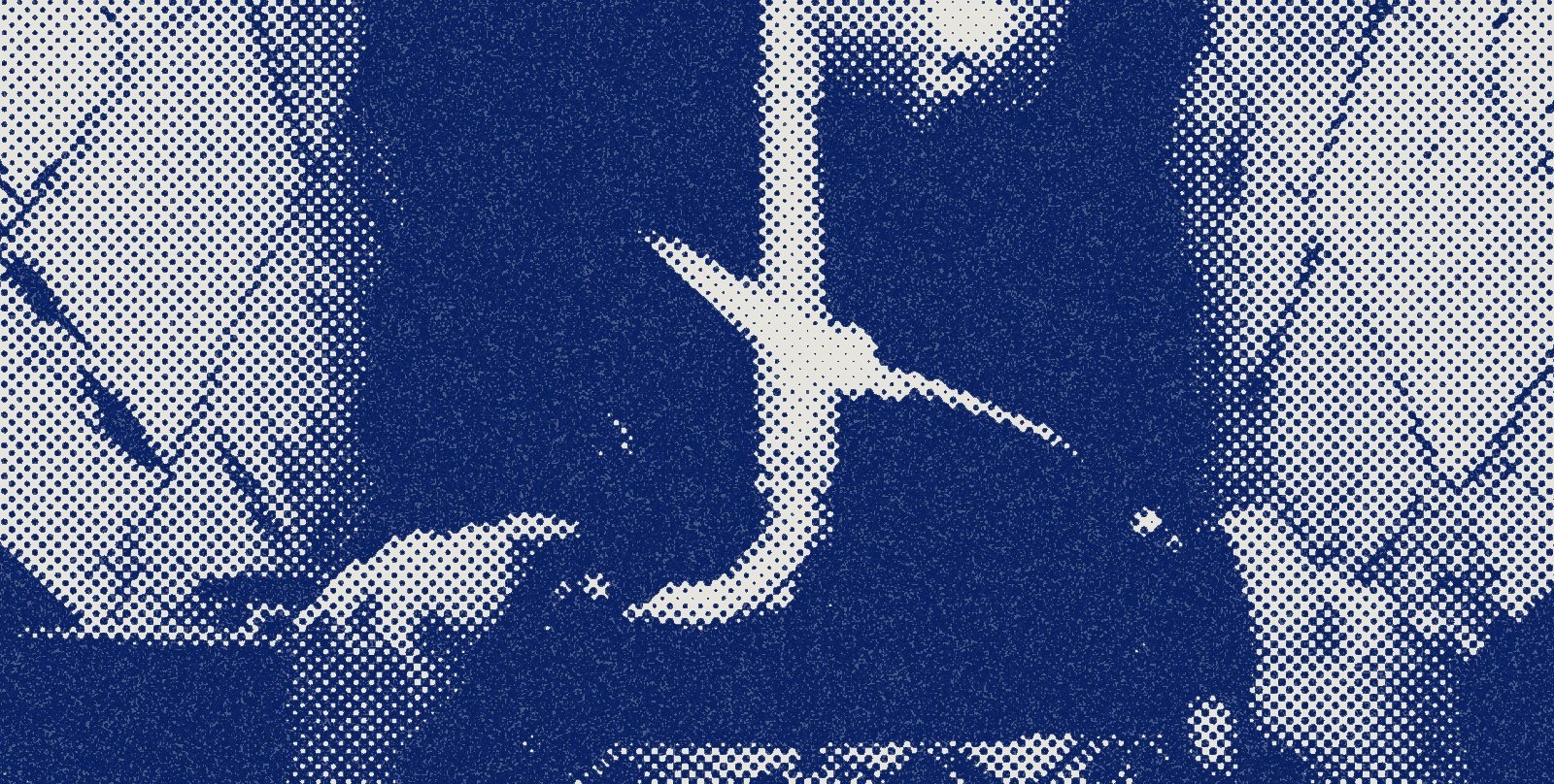 Halftoned frame from a site where robotics is being deployed
